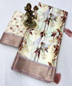 Saree en dentelle organza avec séquence pour femme - Product Image 5