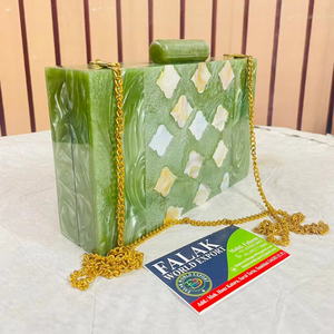 Bolso de mano de resina hecho a mano de lujo para mujer accesorio de noche elegante de Falak World Export - Product Image 2