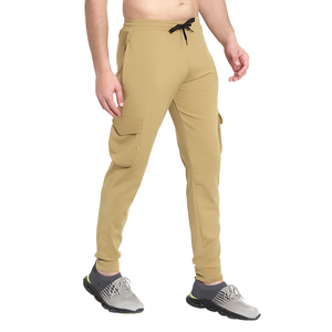Pantalones Cargo de secado rápido ligeros ajustados de alta calidad para hombre, decoración de botones con múltiples bolsillos, Color de piel de talla grande para adultos - Product Image 3