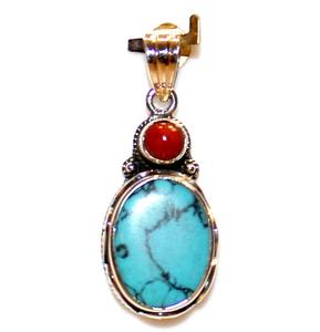 Must-Buy Unisex 925 Sterling Silver Multi-Gemstone Pendant Religious Style Crystal Fashion Charms para Party Nepali Style - Product Image 1