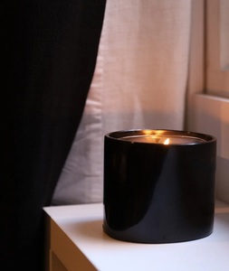 Portavelas Decorativo de Cerámica Ecológico con Base de Madera de F S International - Product Image 3