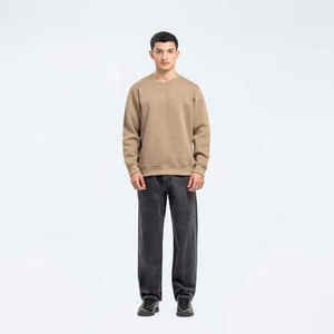 Nouveau Sweat-shirt imprimé de logo personnalisé de haute qualité en gros pour hommes Sweat-shirt ras du cou uni en coton doux de haute qualité pour hommes - Product Image 2