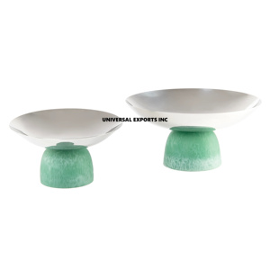 Set of Two Metal Chocolate Bowl With Resin Base Round Shape luxury <b>Sweet</b> Bowl Excellent Quality handmade Chocolate Bowl - Product Image 1