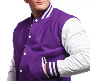 Veste universitaire d'hiver pour homme Letterman en laine, couleur et taille personnalisées, logo frontal, service OEM - Product Image 2