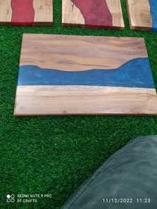 Nueva tabla de cortar y servir de madera con acabado Epoxi Topper de mesa de lujo para uso en el hogar, la cocina y el restaurante - Product Image 6