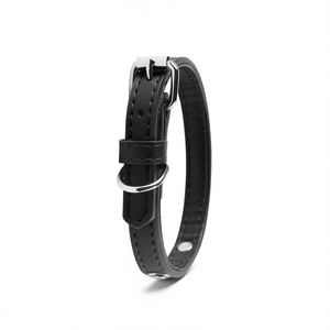 Collare per cani in similpelle con elegante targhetta in metallo, collari premium per animali domestici - Product Image 2