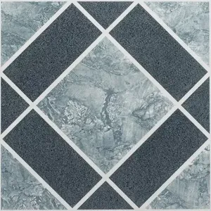 Carreaux de sol en vinyle adhésif auto-adhésif diamant 100 pièces 12 "x 12" carreaux de terrasse bleu clair et foncé - Product Image 1