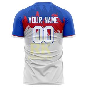 Maillot de football de nouvelle saison personnalisé de la meilleure qualité, léger, respirant, à séchage rapide, manches courtes, tissu en polyester, vêtements de sport, t-shirts - Product Image 4