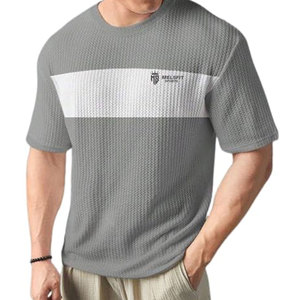 T-shirt oversize urbain pour homme, coupe ample, respirant, tissu tricoté 100% coton, léger, idéal pour l'été - Product Image 1