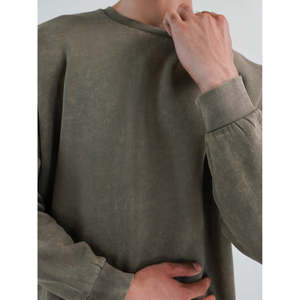 เสื้อสเวตเชิ้ตคอกลม Unze London FINLEY ผ้าถักแบบลำลอง ป้องกันรอยยับ ป้องกันการหดตัว กันลม ลายเรียบ มีซับใน - Product Image 4