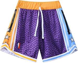 Nuevos Pantalones Cortos Deportivos Urbanos Americanos de Verano con Malla, Personalizados por Sublimación, Tie-Dye, Cosidos, para Baloncesto Masculino - Product Image 1