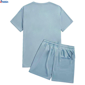 Conjunto de Pantalones Cortos de Algodón con Logotipo Personalizado Unisex, Conjunto Moderno, Nueva Llegada, Conjunto Deportivo Personalizado para Hombre, Talla Grande, Sudadera Corta y Pantalones Jogger - Product Image 4