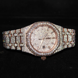 High Quality Diamond Moissanite <b>Watch</b> DEF Iced Out <b>Watch</b> with White Gold Band and Glass Dial Window Factory Price New Arrival - Product Image 2