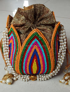 Nouveauté, superbe sac à main imprimé gaufré multicolore, Zardozi, pour travail, soirée nuptiale, sac à main traditionnel pour femmes - Product Image 2