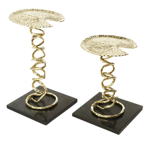 Ensemble de 2 sculptures en métal, design décoratif, sculpture de table, différentes tailles, aspect vintage, décoration de table - Product Image 1