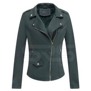 Dernier style de veste en cuir pour femmes coupe-vent en gros Meilleures ventes Veste en cuir pour femmes imperméable - Product Image 1