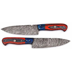 Couteau de chef en acier Damas forgé à la main personnalisé manche en bois lavable au lave-vaisselle OEM pris en charge personnalisable de haute qualité - Product Image 6