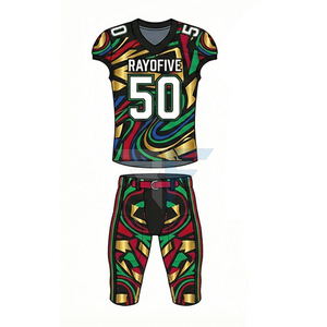 Uniforme de football américain unisexe pour adultes de haute qualité, sur mesure, manches courtes, respirant, en stock - Product Image 3