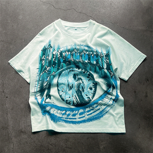 เสื้อยืดผ้าคอตตอนซัก100% บ็อกซี่สโตนแบบวินเทจพิมพ์ลายทรงหลวมใส่สบายสะพายไหล่ใส่สบายโลโก้ตามสั่ง - Product Image 1