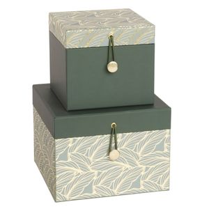 Ensemble de 2 boîtes de rangement en cuir personnalisées de qualité supérieure faites à la main Boîte à bijoux en cuir personnalisée souvenir la plus vendue - Product Image 1