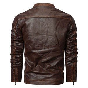Uso al aire libre Chaqueta de invierno Venta al por mayor Chaqueta de cuero transpirable Más vendidos Precio barato Chaqueta de cuero para hombres - Product Image 2