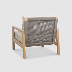 Meubles de patio, de jardin et de terrasse Chaise longue d'extérieur en bois de teck avec rotin et coussin-Jj - Product Image 4
