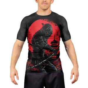 Rashguard de MMA/BJJ de Poliéster/Nailon Transpirable y Antibacteriano, Personalizable con Sublimación de Color OEM y Logotipo Personalizado para Hombre, 220g, Gran Venta - Product Image 5