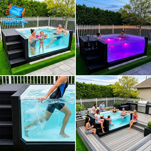 Piscine préfabriquée en fibre de verre résistante à la corrosion pour l'extérieur avec pompe intelligente, prête à l'emploi, personnalisable, SPA familial, piscine - Product Image 4