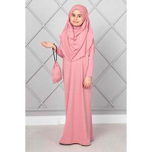 Vestido de oración modesto para niños con diseño de polvo Hijab - Product Image 2