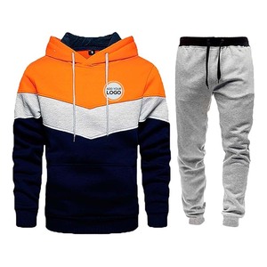 Conjunto Deportivo de Invierno para Hombre con Capucha, Felpa, Estilo Jogger, Estampado Sólido, Ropa Deportiva Informal - Product Image 5