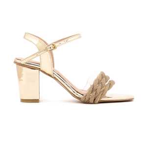 Sandale fantaisie dorée pour femme - Product Image 2