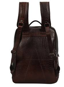 Unisex Hazelnut Brown Genuine Leather Backpack Laptop <b>Bag</b> Large Capacity Travel Daypack Rucksack Work <b>College</b> Zipper Business - Product Image 2