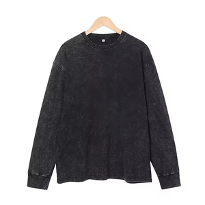 Sweat-shirt en coton graphique personnalisé | Pull ras du cou délavé à l'acide | Broderie et impression Streetwear OEM ODM - Product Image 6
