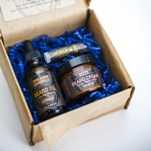 Ensemble de soins pour la barbe ABCo Bronze : Huile à barbe (2 oz) & Crème à barbe (2 oz) - Extraits botaniques & Huiles essentielles, Sans cruauté envers les animaux - Product Image 1