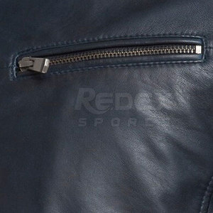 Chaqueta de Cuero para Hombre REDEX SPORTS, Diseño Personalizado, Color Sólido, Piel de Vaca, Cuello Alto, Ecológica, Resistente al Viento y Transpirable - Product Image 4