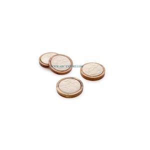 Décoration de table en bois de bambou Accessoires de cuisine Sous-verres pour thé et café Ensemble de 4 Sous-verres de mariage de forme ronde de la meilleure qualité - Product Image 1