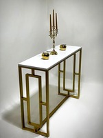 Grande table console étroite en métal pour la décoration de l'entrée et du couloir, parfaite pour afficher des photos, des lampes et des plantes