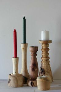 Bougeoir en bois design vintage lot de 3 bougeoirs en bois de grande qualité au prix le plus bas - Product Image 2