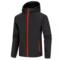 Blouson Bomber d'Hiver Homme Running Varsity en Softshell Écologique Noir Toile Col Montant Réversible Imperméable Anti-Pluie Lettre