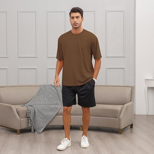 Venta al por mayor de los hombres Heavyweight 100% algodón camiseta personalizable y duradero de bajo costo para todas las estaciones Ajuste de gran tamaño - Product Image 5