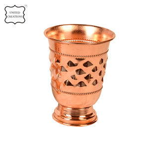 Gobelet en métal martelé écologique personnalisé, verres en cuivre pur avec fonction personnalisée pour renforcer l'immunité - Product Image 2