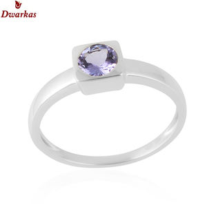 Anillo de Tanzanita de Plata de Ley 925 con Piedras Preciosas de Alta Calidad, Diseño Elegante, Caja de Regalo, Disponible en Existencia - Product Image 1