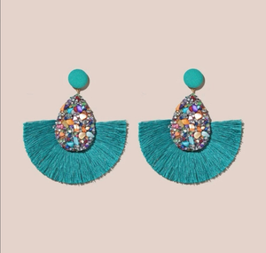 Premium Quality Fringe Tassel <b>Earrings</b> - Gold - Long - Product Image 1