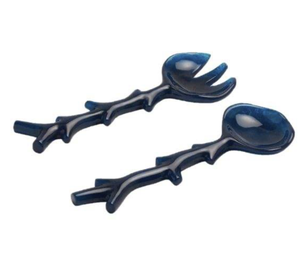 Cubiertos y vajilla de resina hechos a mano con diseño de aspecto único, juego de cucharas para servir ensaladas en fiestas de bodas - Product Image 1