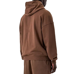 เสื้อมีฮู้ดโอเวอร์ไซส์แฟชั่นสำหรับผู้ชายเสื้อผ้ามีฮู้ดโอเวอร์ไซส์แบบสวมหัวทรงโอเวอร์ไซส์ผ้าคอตตอนขนแกะมีโลโก้ออกแบบได้ตามต้องการ - Product Image 2