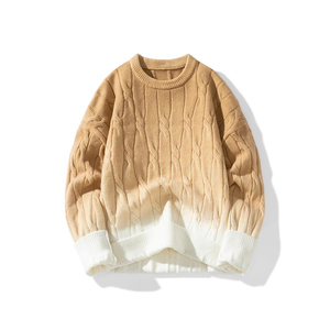 Pulls d'hiver pour hommes en gros, design personnalisé, respirant, chaud, tricoté, motif uni, vêtements d'hiver - Product Image 3