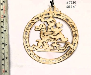 Adorno colgante de árbol de Navidad de forma redonda, accesorios decorativos festivos para decoraciones navideñas - Product Image 6