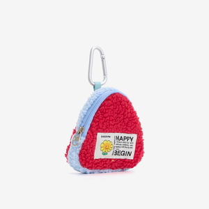 Lambswool Zipper Closure Lightweight 40G <b>Mini</b> Portable Triangle Coin <b>Pouch</b> Customized Color Unisex Fashion Design Custom Logo - Product Image 2