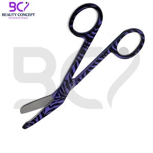 กรรไกรตัดผ้าพันแผลสำหรับผ่าตัดใหม่ล่าสุดทำจากสแตนเลสสีดำและสีม่วง - Product Image 4
