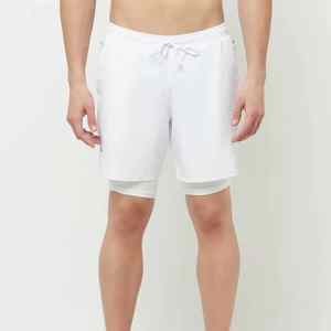 Short d'entraînement pour hommes de haute qualité 2-en-1 à séchage rapide Fitness Sports Running Wear Style décontracté Motif solide en grande taille - Product Image 2